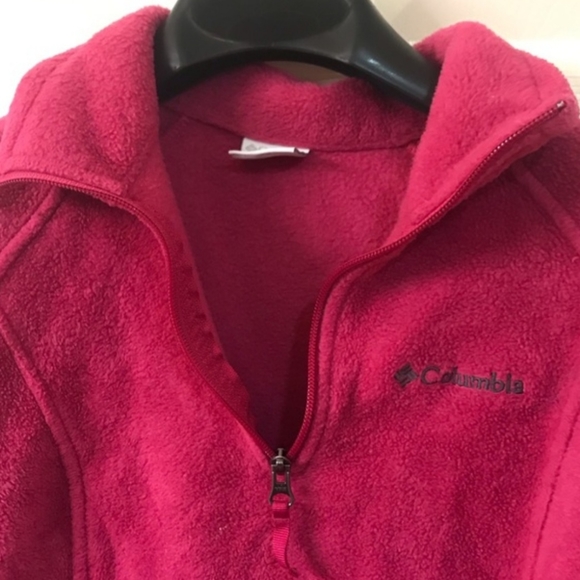 Columbia Pink Fleece 1/4 Zip Pullover Large - Picture 2 of 6